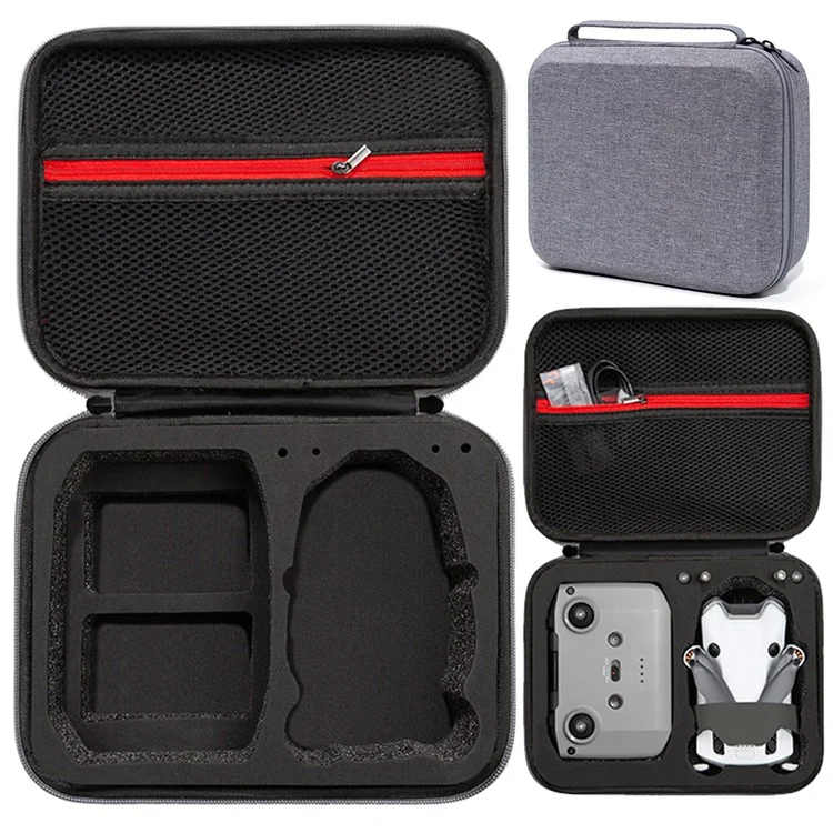 Sac de rangement de protection pour le boîtier de transport DJI Mini 4 Pro, étui antichoc et résistant aux rayures - Gris / Noir