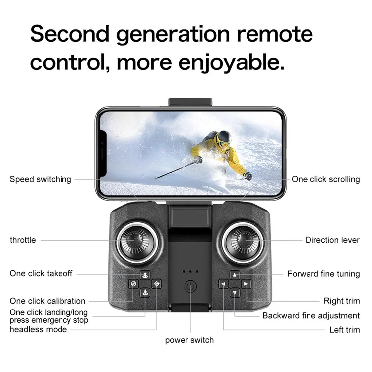 XD1 Mini Alloy Aerial Photo RC Drone 480P Lightweight Portable Aircraft with Single Battery
