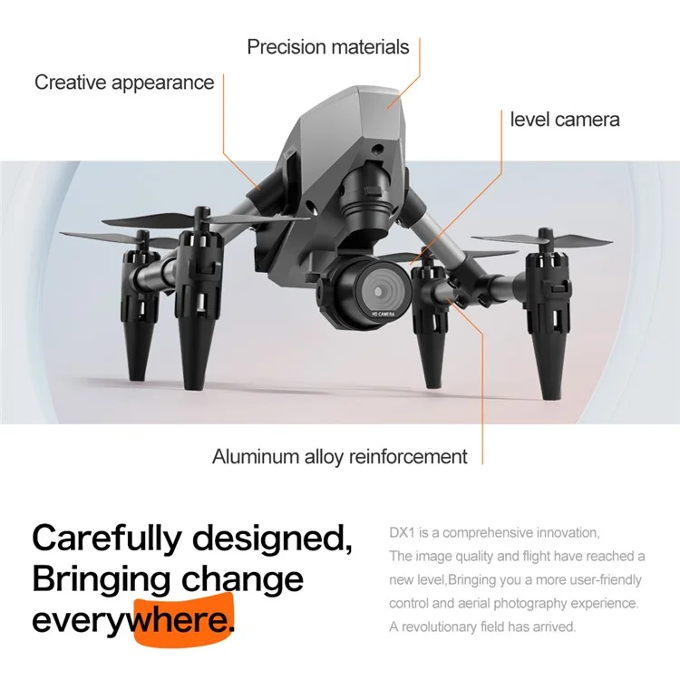 XD1 Mini Alloy Aerial Photo RC Drone 480P Lightweight Portable Aircraft with Single Battery