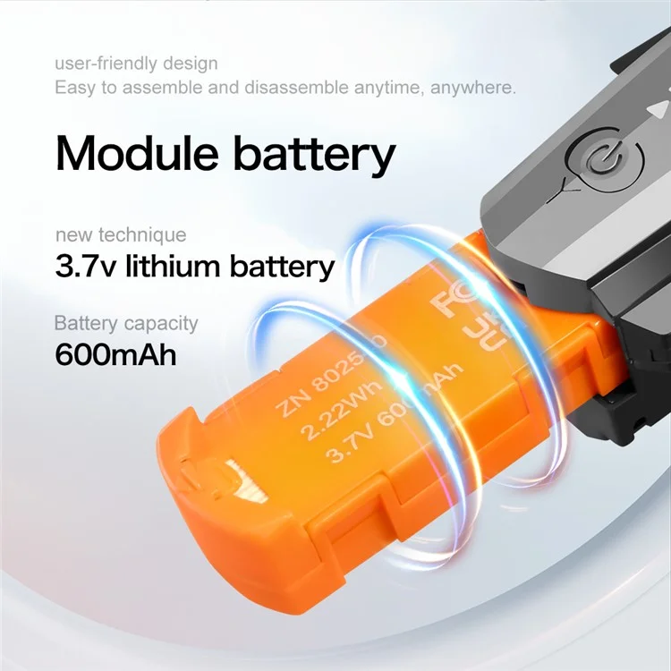 XD1 Aerial Photo 480P RC Aircraft Portable Lightweight Alloy Mini Drone mit 3 Batterien