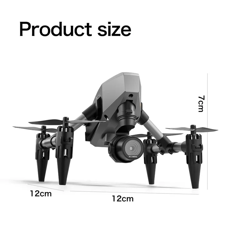 XD1 Aerial Photo 480P RC Aircraft Portable Lightweight Alloy Mini Drone mit 3 Batterien
