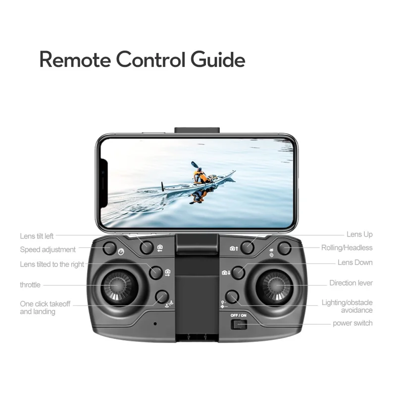 XT105 Drone Dobrável RC LED 480P Com Escova sem Escova Quadricóptero com 2 Baterias para Adultos Iniciantes e Crianças 