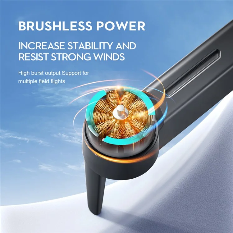 S8S Foldable RC Drone Three Camera Optical Flow Brushless Quadrotor with 3 Batteries - Black