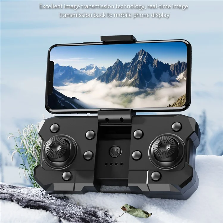E88S HD Aerial Photo Brushless Motor Aircraft Obstacle Avoidance Optical Flow Positioning RC Drone, Single Battery - Black
