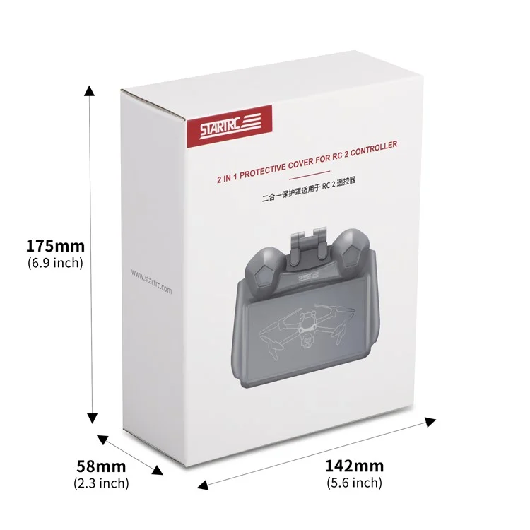 STARTRC 1126167 Für DJI RC2 Fernbedienung 2-in-1-Schutzhülle Sonnenschutz