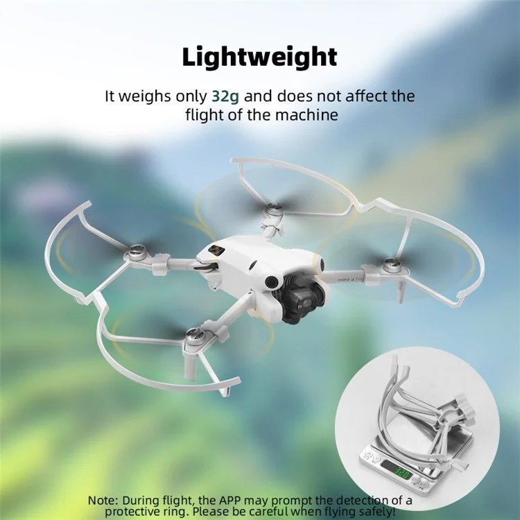 BRDRC Für DJI Mini 4 Pro 4pcs / Setzen Sie Drohnenpropellerschutz PC Anti-kollisionsschutzringe