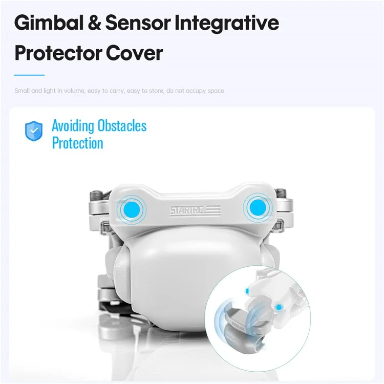STARTRC 1129403 Para DJI Mini 4 Pro Drone Gimbal Cubierta Protectora ABS Anti-colisión Cubierta de Lente Gimbal