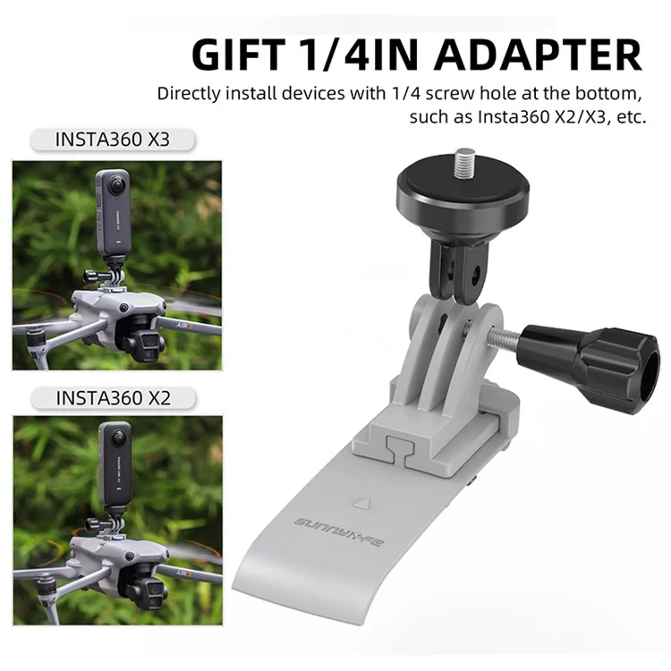 SUNNYLIFE A3-GZ695 For DJI Air 3 Mount Adapter for GoPro / Insta360 Sports Camera Expansion Mount Accessories