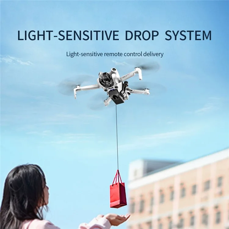 STARTRC 1130119 Light-Sensitive Dropping System for DJI Mini 4 Pro Drone Thrower Airdrop Payload Transport Delivery Device, Built-In Battery