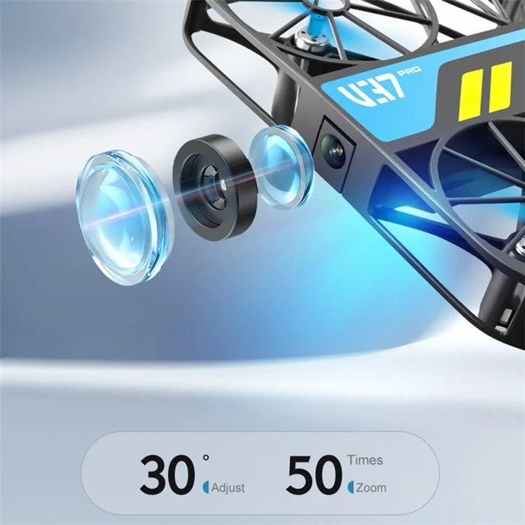 4DRC V37 Pro Portable Mini Drone with Light, HD Aerial Photo RC Aircraft, Dual Battery