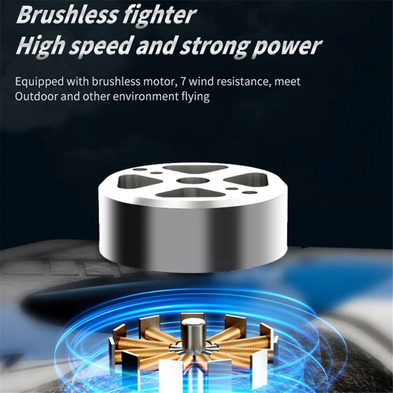 4DRC V39 EPP Foam RC Drone with Cool Lighting, Remote Control Aircraft, Single Battery - Blue