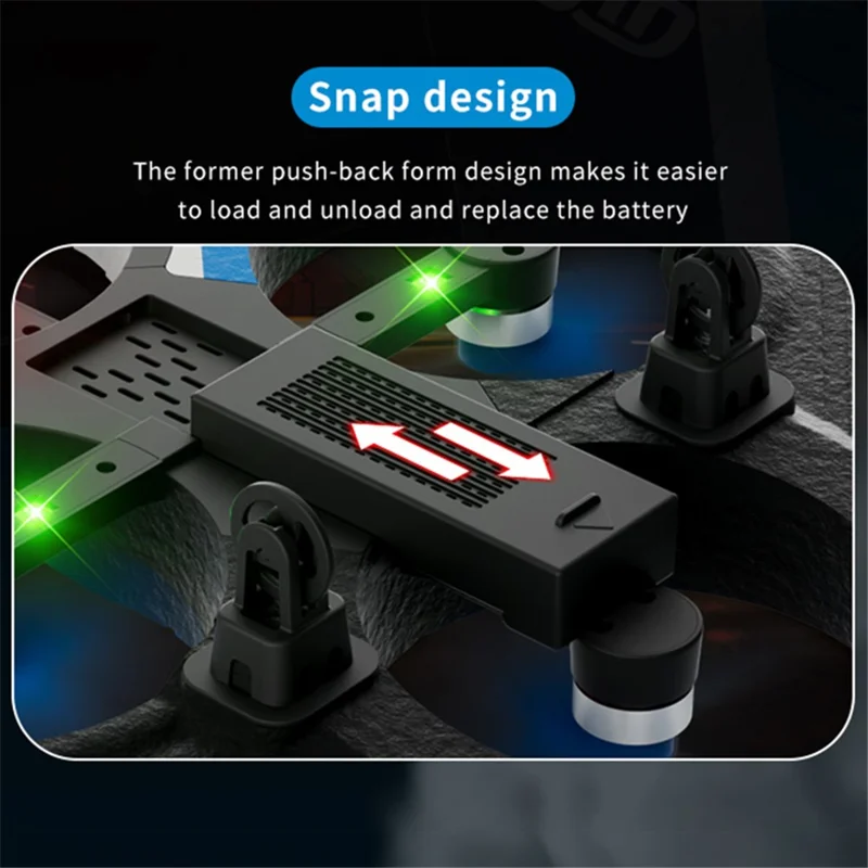 4DRC V39 EPP Foam RC Drone with Cool Lighting, Remote Control Aircraft, Single Battery - Blue