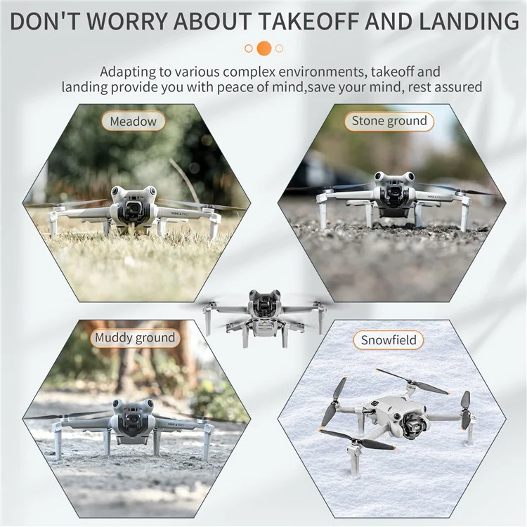 STARTRC 1134476 Para DJI Mini 4 Pro Divisão Tipo Gear Heighten Aterrisagem Drone Anti-drop Stand Landing Set