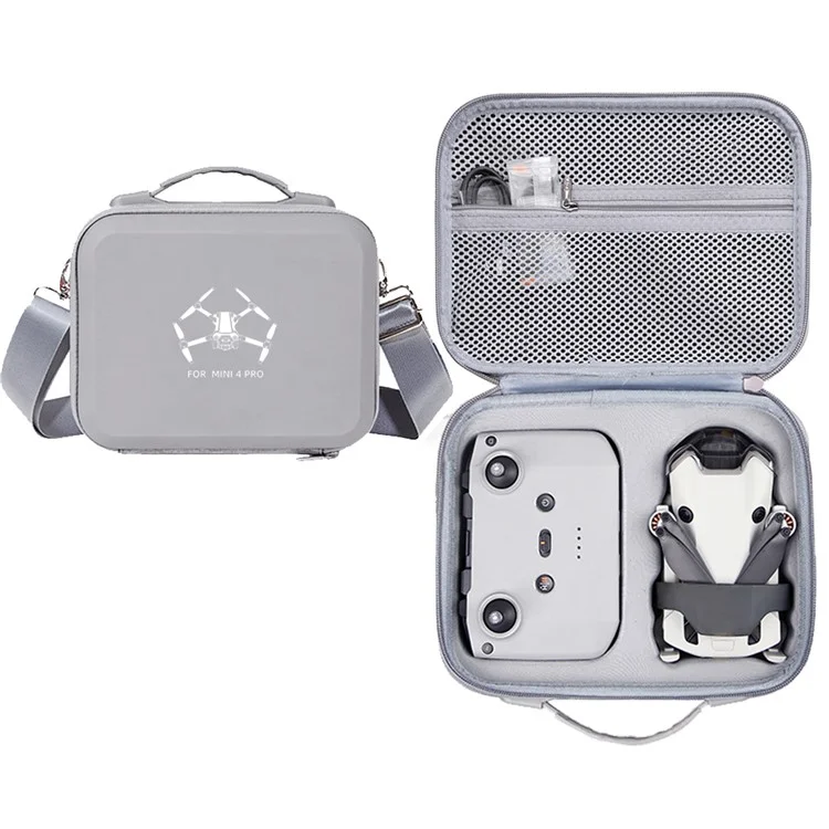 Für DJI Mini 4 Pro EVA Stoßfeste Tragetasche Drohnen RC-N1 / N2 Controller Umhängetasche
