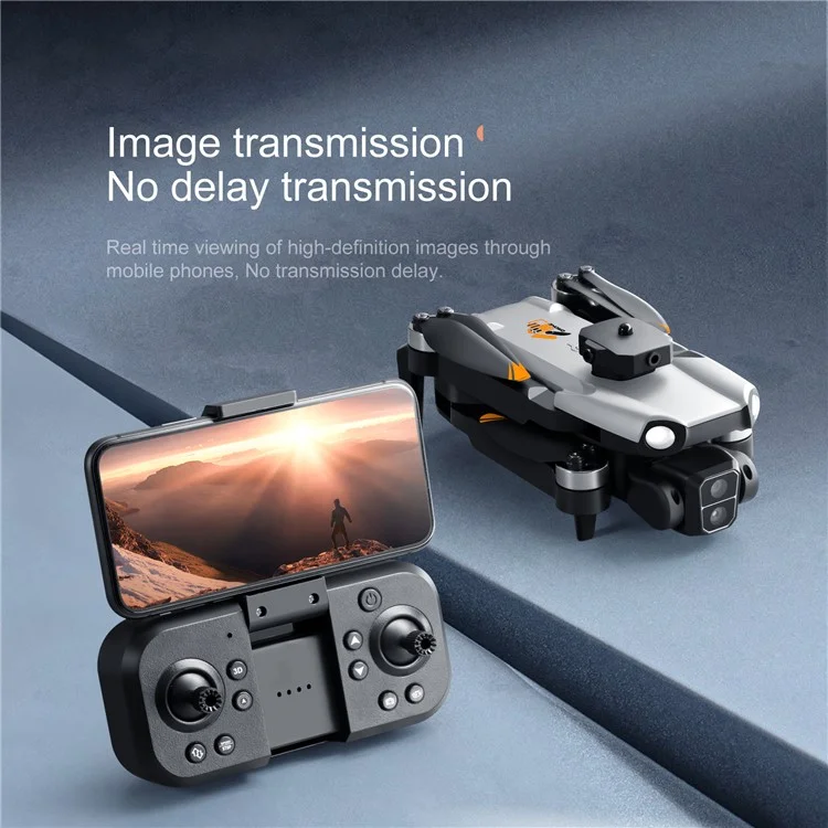 S119 Dual Camera Brushless Motor Aircraft Optical Flow Positioning Folding RC Drone with 2 Batteries - White