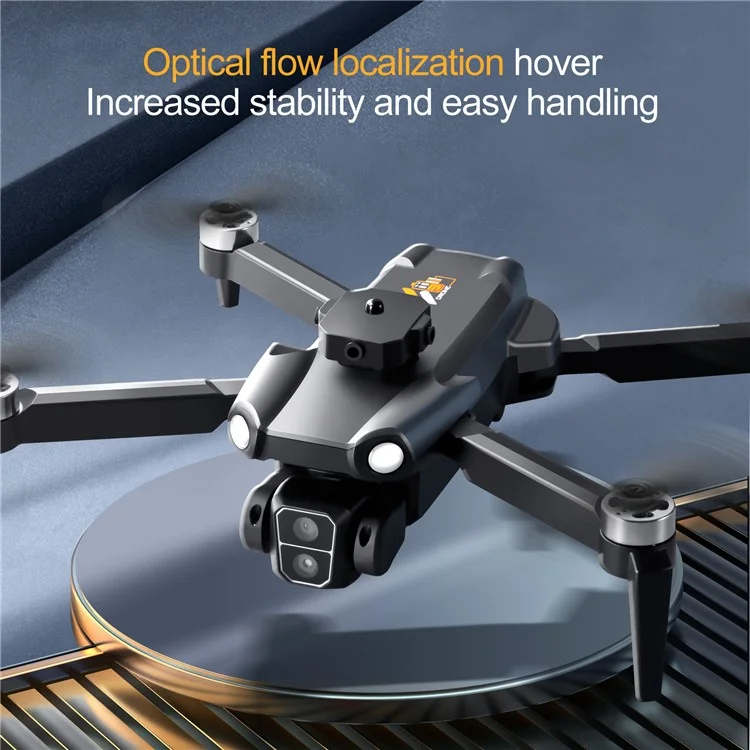 S119 Dual Camera Brushless Motor Aircraft Optical Flow Positioning Folding RC Drone with 2 Batteries - White