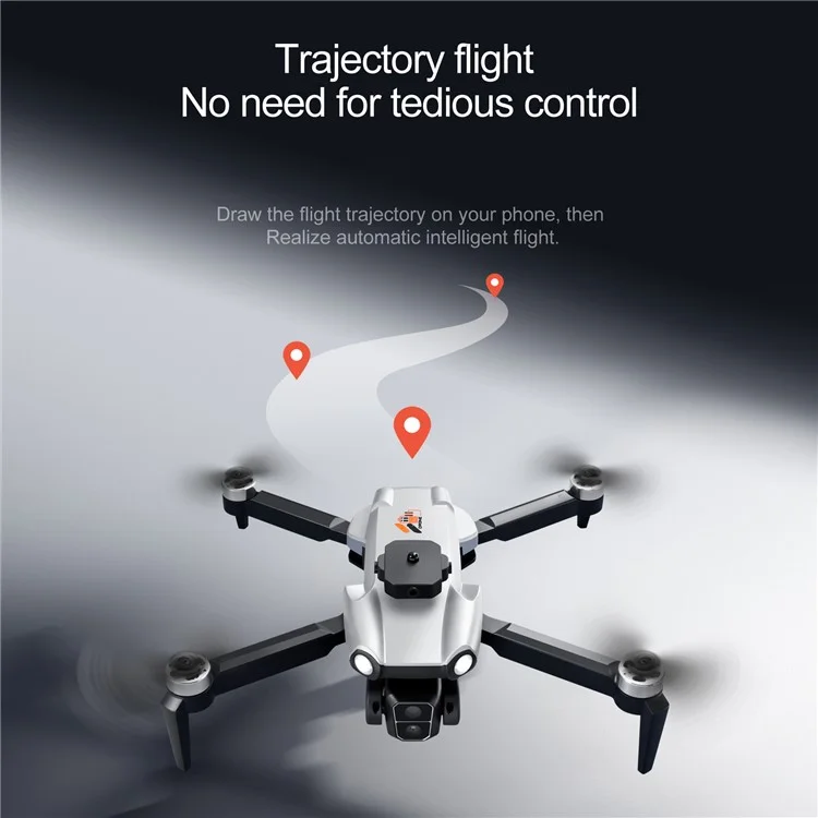 S119 Dual Camera Brushless Motor Aircraft Optical Flow Positioning Folding RC Drone with 2 Batteries - White