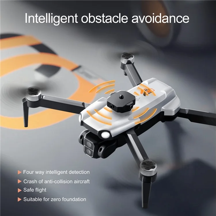 S119 Dual Camera Brushless Motor Aircraft Optical Flow Positioning Folding RC Drone with 2 Batteries - White