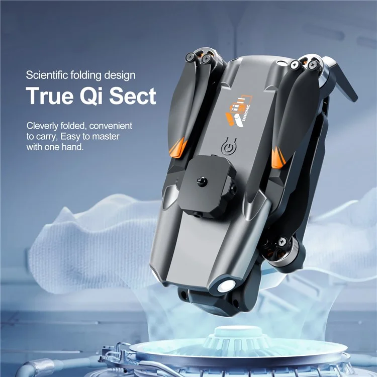 S119 Dual Camera Brushless Motor Aircraft Optical Flow Positioning Folding RC Drone with 2 Batteries - White