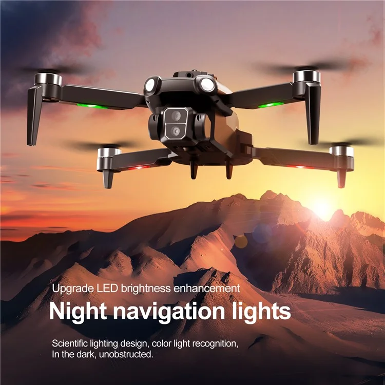 S119 Dual Camera Brushless Motor Aircraft Optical Flow Positioning Folding RC Drone with 2 Batteries - White