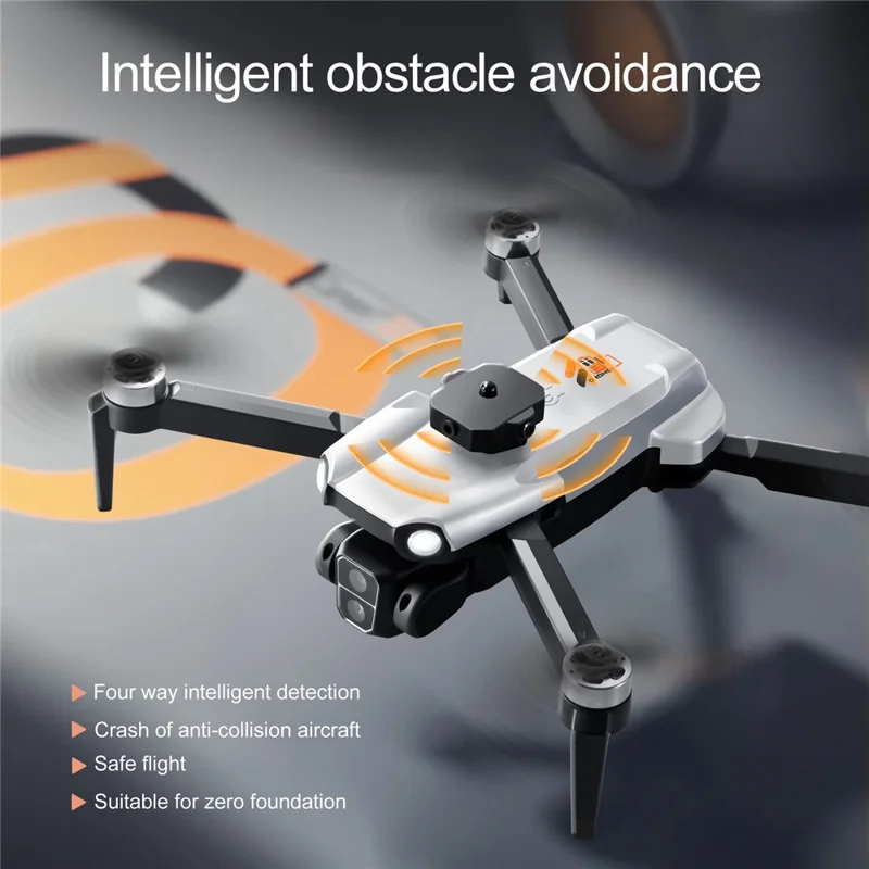 S119 HD Aerial Photo Brushless Motor Aircraft Optical Flow Positioning RC Folding Drone with 1 Battery - White