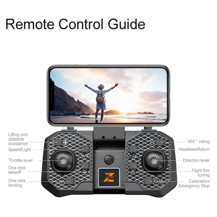 D1 HD Dual Camera Brushless Aircraft Obstacle Avoidance Optical Flow Positioning RC Drone, 1 Batterie - Schwarz