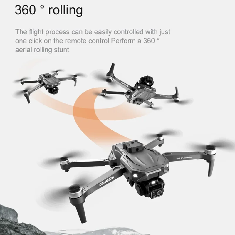 D1 HD Dual Camera Brushless Aircraft Obstacle Avoidance Optical Flow Positioning RC Drone, 1 Battery - Orange