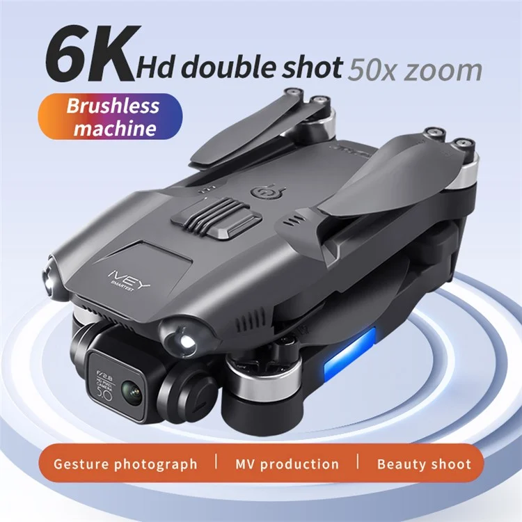 4DRC V28 Optical Flow Positioning Folding RC Drone Dual-Lens Brushless Motor Quadcopter with 2 Batteries