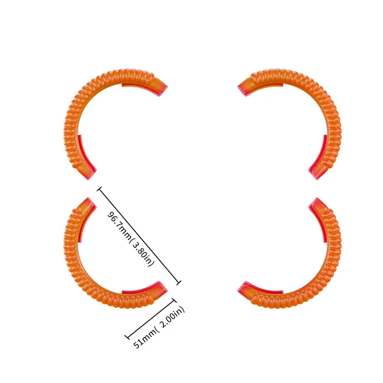 STARTRC 4Pcs Drone Propeller Guard for DJI Avata 2 Anti-collision Protection Rings - Orange