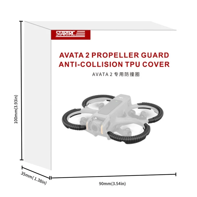 STARTRC 4Pcs Drone Propeller Guard for DJI Avata 2 Anti-collision Protection Rings - Orange