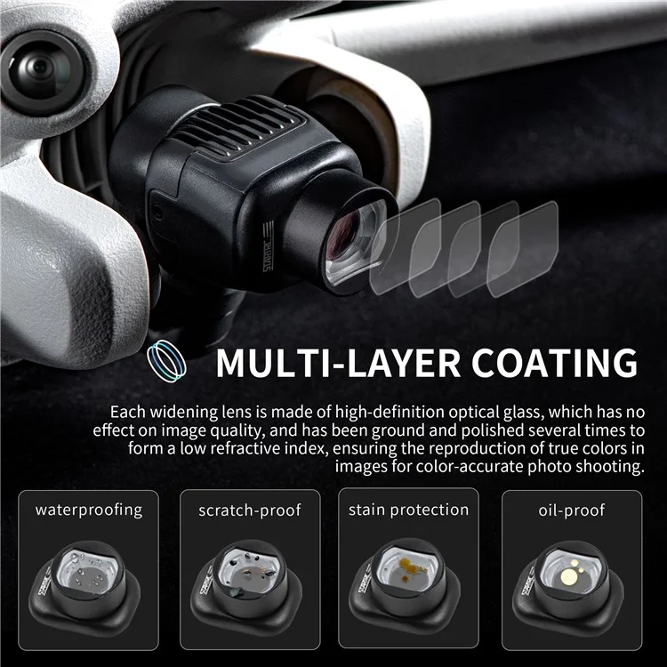STARTRC 1136999 Para DJI Mini 4 Pro RC Drone Lens Wide-Angle Glass Lens Replacement