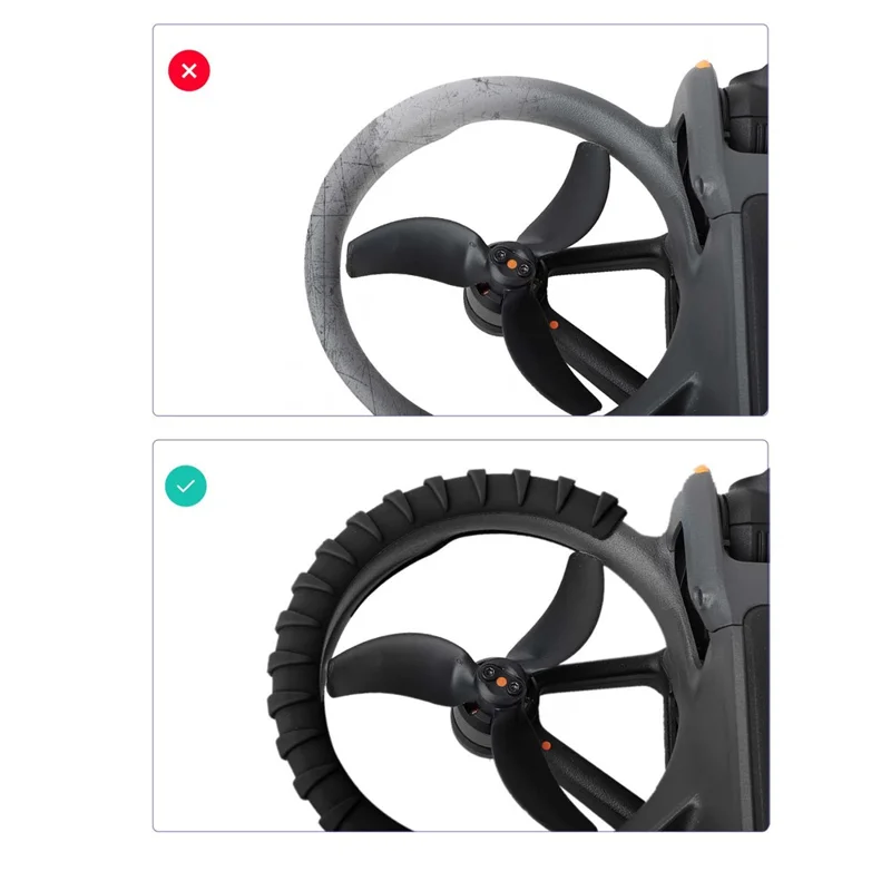 SUNNYLIFE AT2-KC820 For DJI Avata 2 2Pcs / Set Anti-collision Drone Propeller Blade Guard TPU Protection Rings - Black