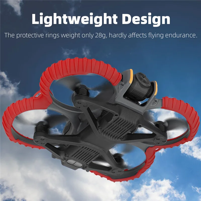 SUNNYLIFE AT2-KC820 For DJI Avata 2 2Pcs / Set Anti-collision Drone Propeller Blade Guard TPU Protection Rings - Blue