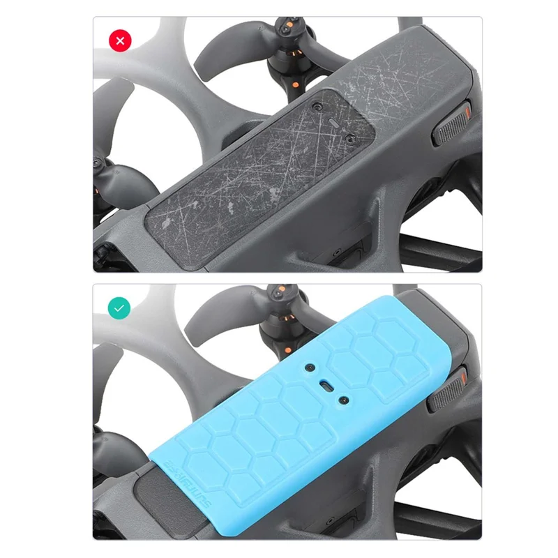 SUNNYLIFE AT2-P821 For DJI Avata 2 RC Drone Backside Protector Plastic Case Cover - Red