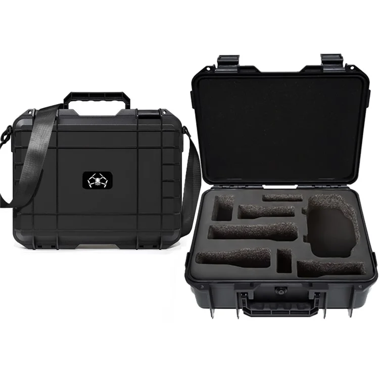 For DJI Avata 2 Sealed Suitcase Explosion-Proof Portable Storage Box with Shoulder Strap - Black