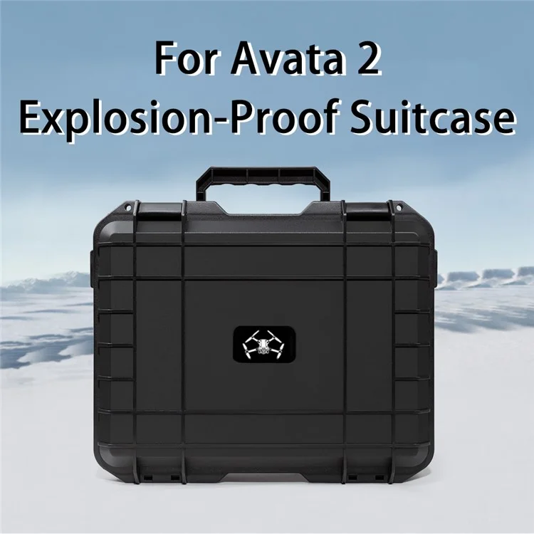 For DJI Avata 2 Sealed Suitcase Explosion-Proof Portable Storage Box with Shoulder Strap - Black