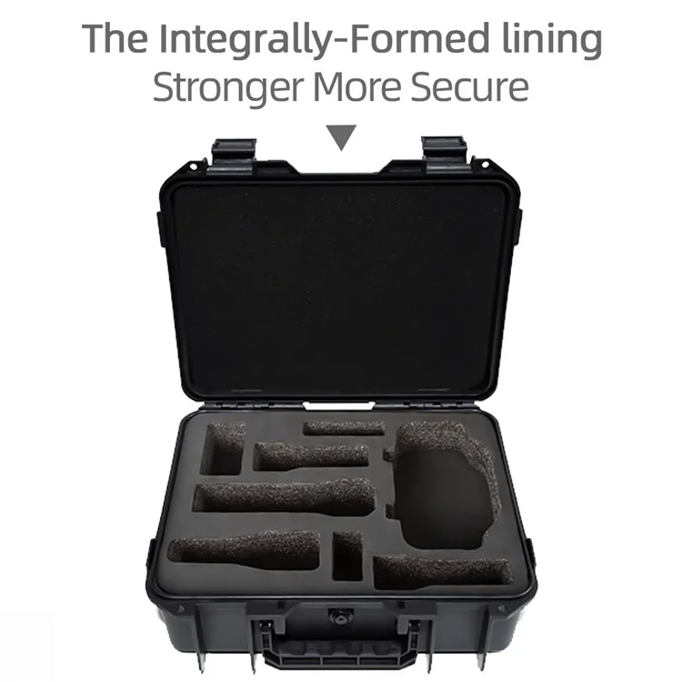 For DJI Avata 2 Sealed Suitcase Explosion-Proof Portable Storage Box with Shoulder Strap - Black