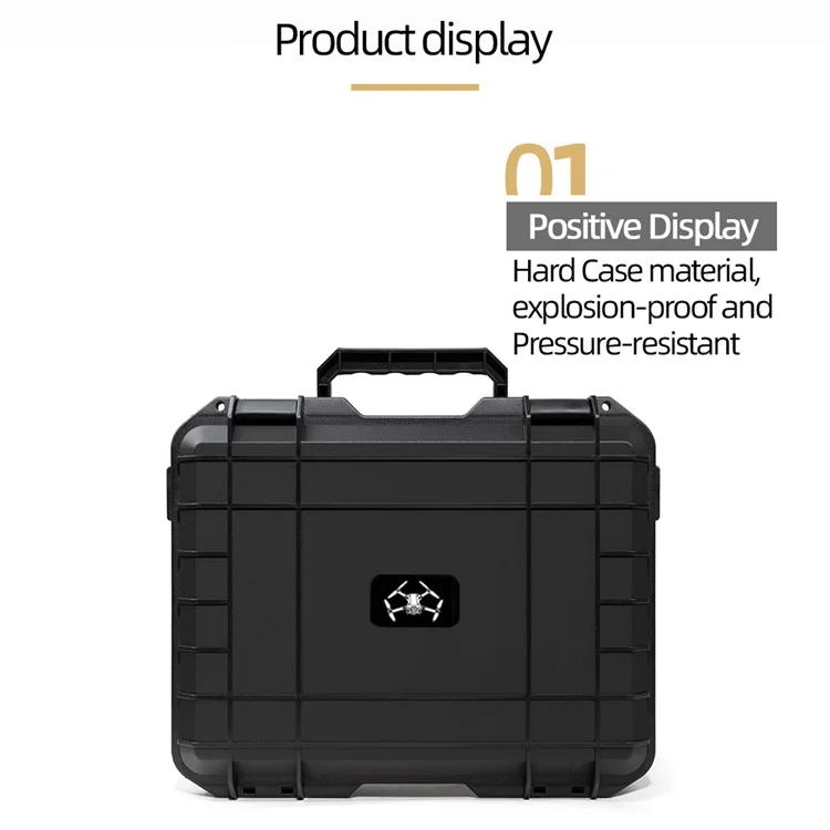 For DJI Avata 2 Sealed Suitcase Explosion-Proof Portable Storage Box with Shoulder Strap - Black