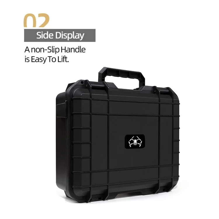 For DJI Avata 2 Sealed Suitcase Explosion-Proof Portable Storage Box with Shoulder Strap - Black