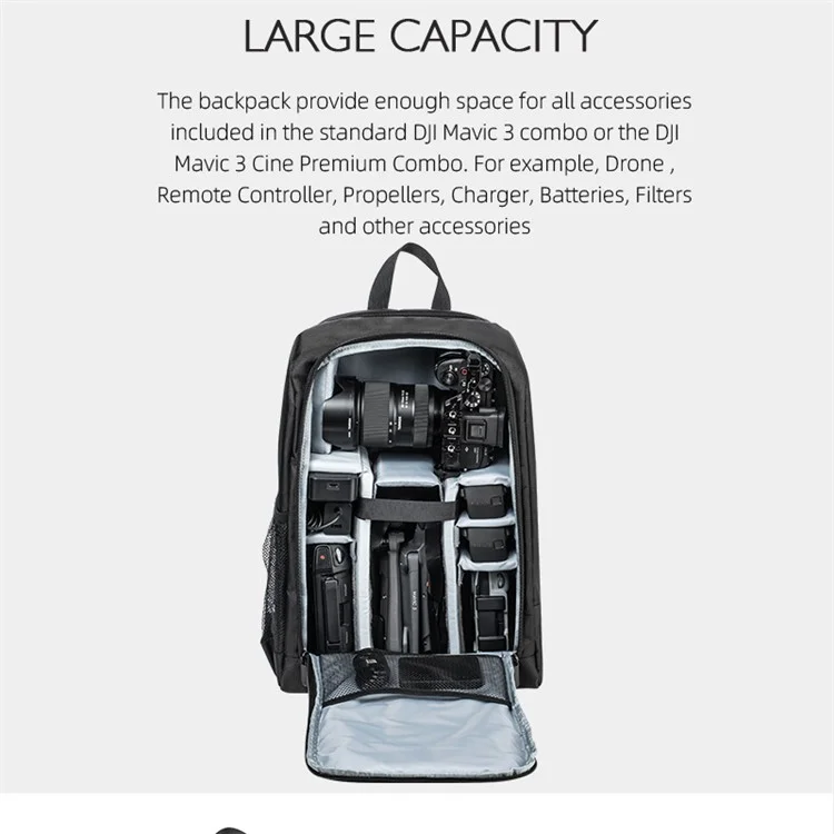 Startrc 1110299 Backpack in Nylon Impermeabile Per il Trasporto di Accumulo di Droni DJI Mavic 3