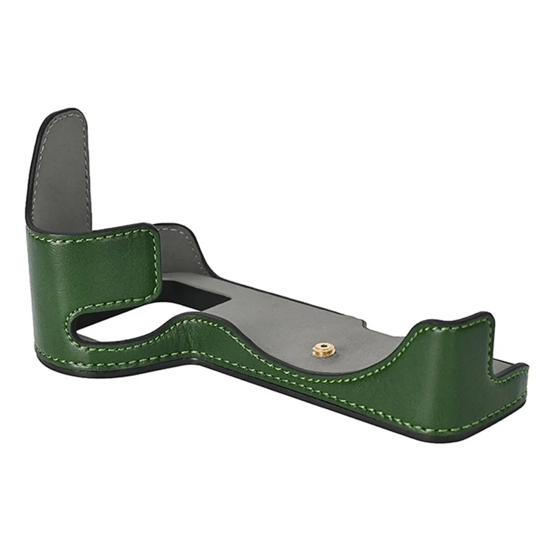 For Nikon Z 6 / Z 6 II Textured Leather Camera Bag Bottom Case Easy to Replace Battery - Green