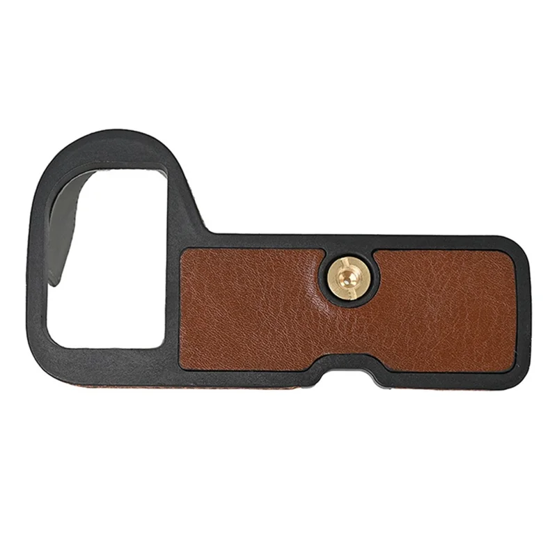 For Nikon Z 6 / Z 6 II Textured Leather Camera Bag Bottom Case Easy to Replace Battery - Coffee