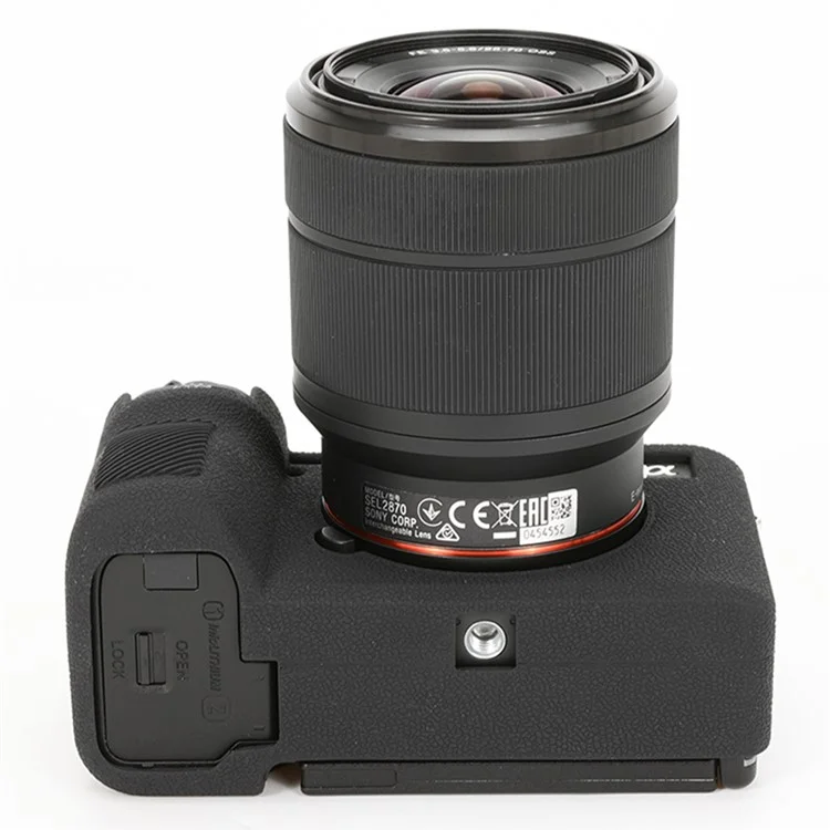 Para Sony A7C II / A7CR Textured Case Anti-Scratch Silicone Cover Camera Sleeve - Negro