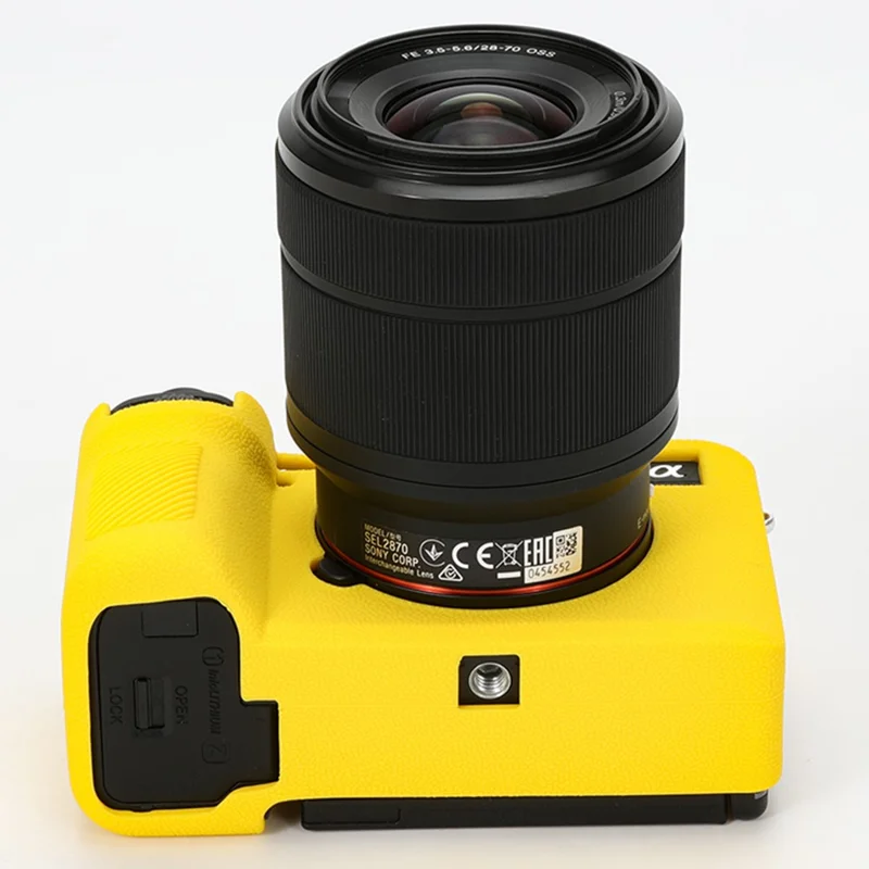 For Sony A7C II / A7CR Textured Case Anti-Scratch Silicone Cover Camera Sleeve - Yellow