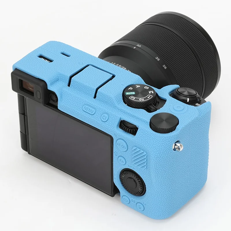 Per Sony A7C II / A7CR Custodia Testurizzata in Silicone Antistrappo - Blu