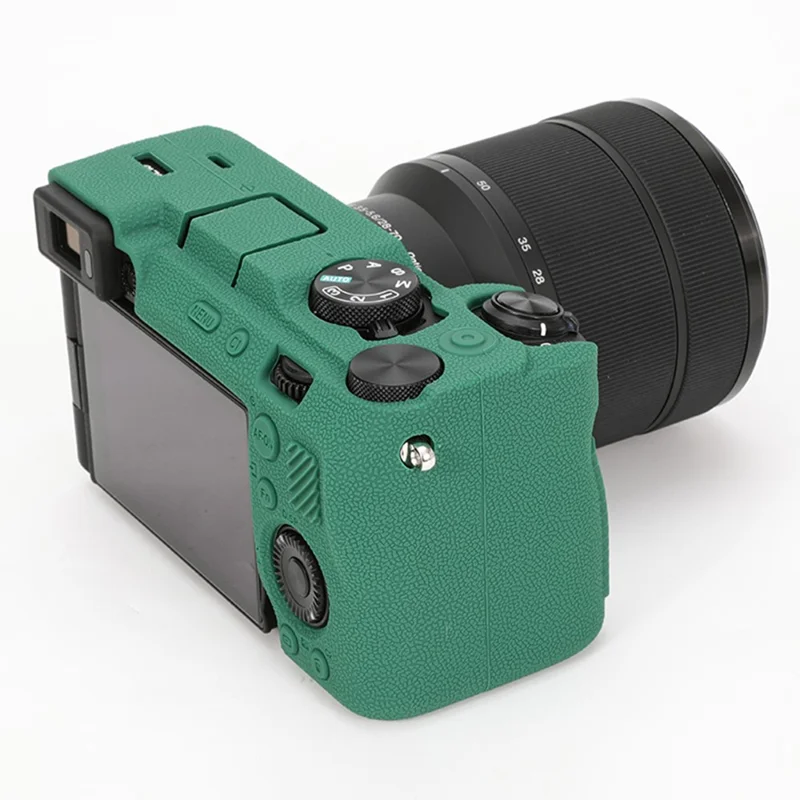 Para Sony A7C II / A7CR Capa Texturizada Anti-Arranhões Capa de Silicone Capa de Câmera - Verde