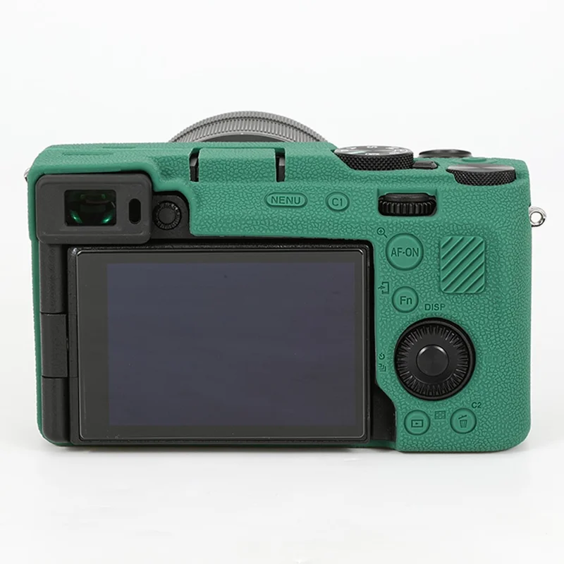 Para Sony A7C II / A7CR Capa Texturizada Anti-Arranhões Capa de Silicone Capa de Câmera - Verde
