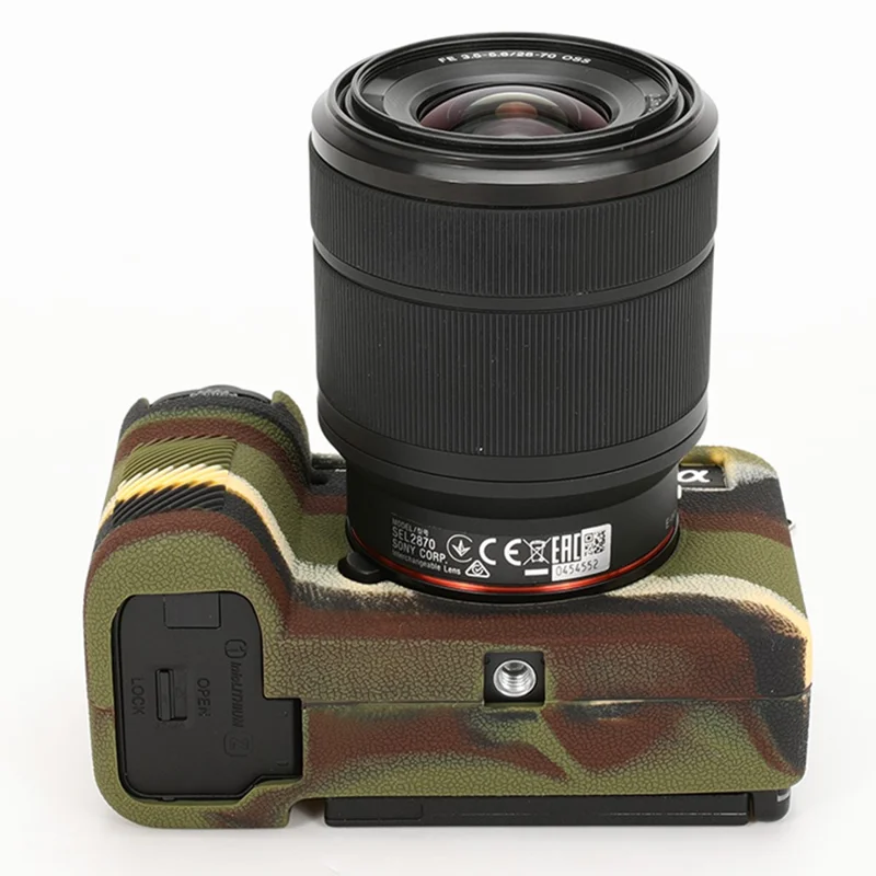 For Sony A7C II / A7CR Textured Case Anti-Scratch Silicone Cover Camera Sleeve - Camouflage