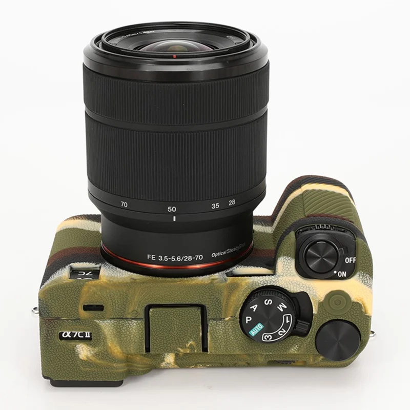 For Sony A7C II / A7CR Textured Case Anti-Scratch Silicone Cover Camera Sleeve - Camouflage