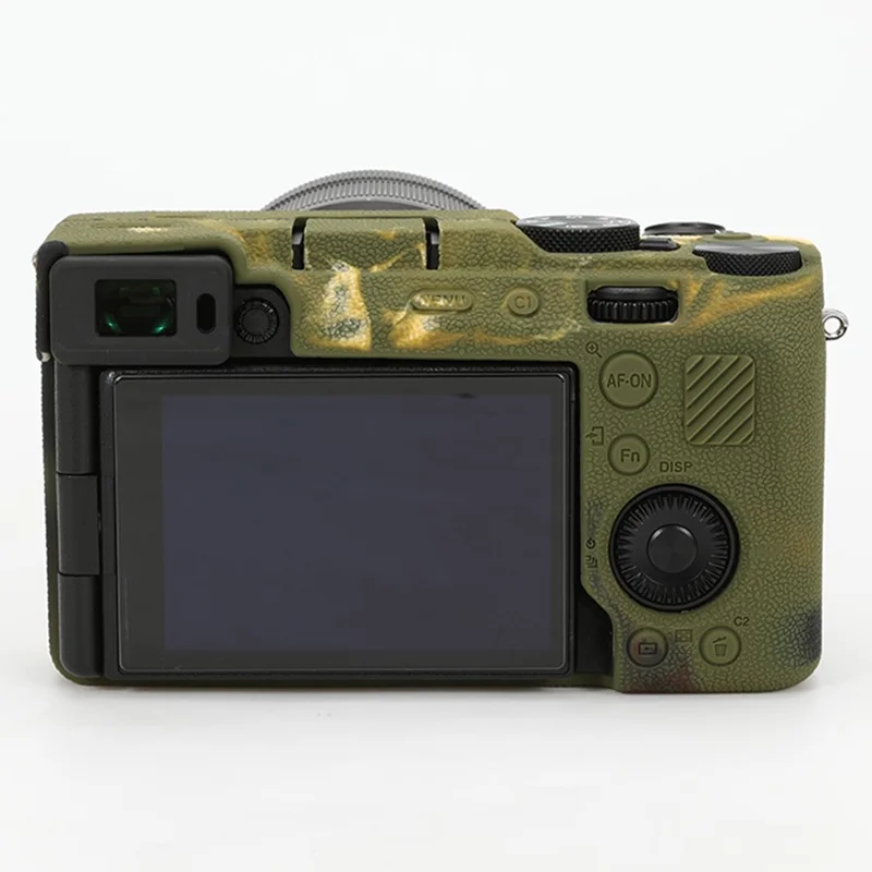 For Sony A7C II / A7CR Textured Case Anti-Scratch Silicone Cover Camera Sleeve - Camouflage